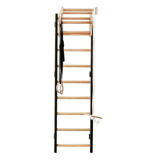 BenchK 711B+A076 black wall bars with gymnastics kit