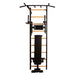 BenchK 723B black wall bars with fixed pull-up bar, dip station and bench