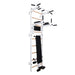 BenchK 723W white wall bars with fixed pull-up bar, dip station and bench