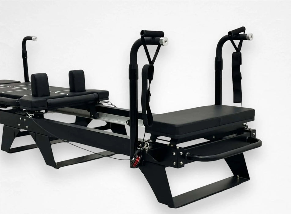 The Core Collab Sculptformer - angled view showing full machine frame with shoulder rest pads and headrest