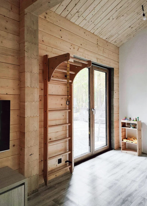 BenchK 111 solid beech wall bars lifestyle view
