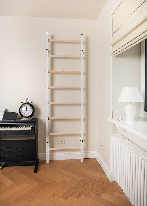 BenchK 200W White wall bars in a home gym