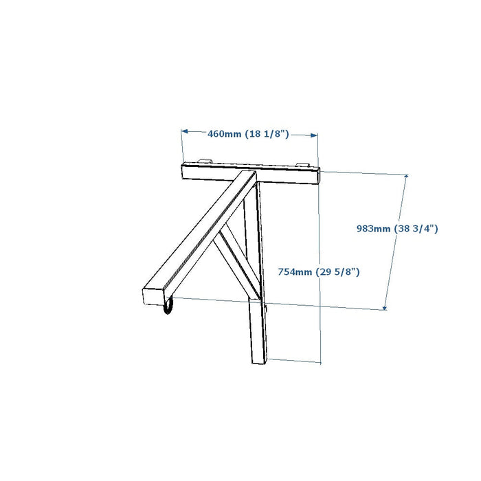 BenchK punching-bag holder in white – official view 3