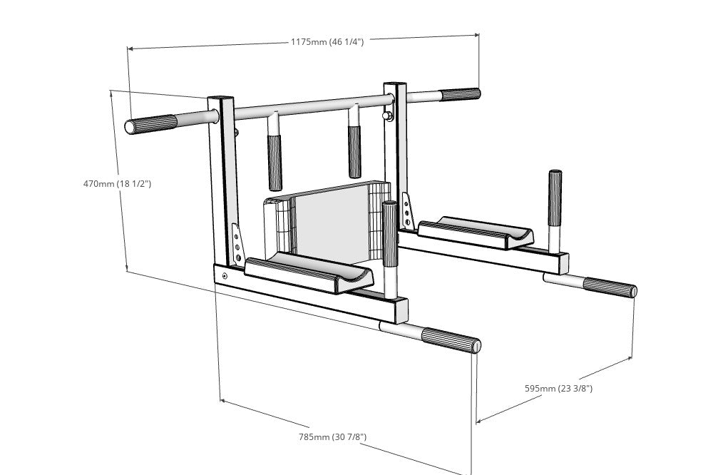 BenchK D8 dimensions and technical drawing