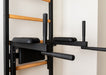 BenchK DB1B Black dip bar mounted on wall bars