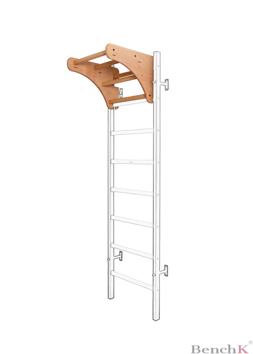 BenchK PB076 wooden pull-up bar in oak