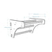 BenchK PB076 oak pull-up bar technical drawing