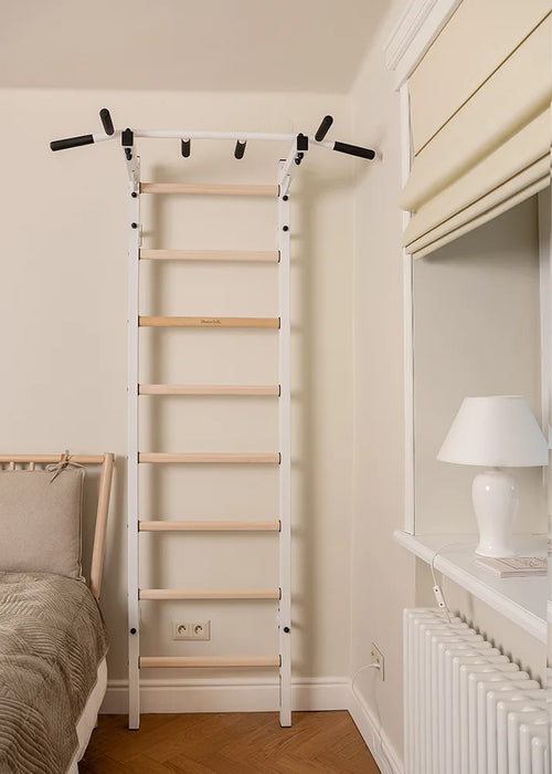 BenchK PB2 steel pull-up bar in white – official view 8