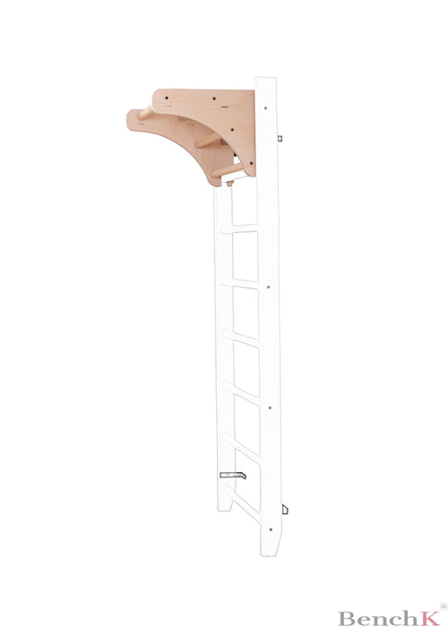 BenchK PB204 light beech wooden pull-up bar detail
