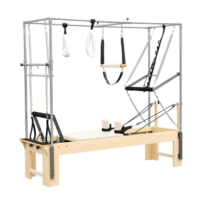 Elina Pilates Cadillac Reformer in Ivory upholstery