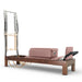 Elina Pilates 86-inch dark wood Classic Reformer with Tower, Dusty Rose upholstery