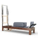 Elina Pilates 86-inch dark wood Classic Reformer with Tower, Grey upholstery
