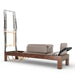 Elina Pilates 86-inch dark wood Classic Reformer with Tower, Mocha upholstery