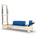 Elina Pilates 86-inch natural wood Classic Reformer with Tower, Blue upholstery