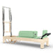 Elina Pilates 86-inch natural wood Classic Reformer with Tower, Green upholstery