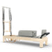 Elina Pilates 86-inch natural wood Classic Reformer with Tower, Iceberg upholstery