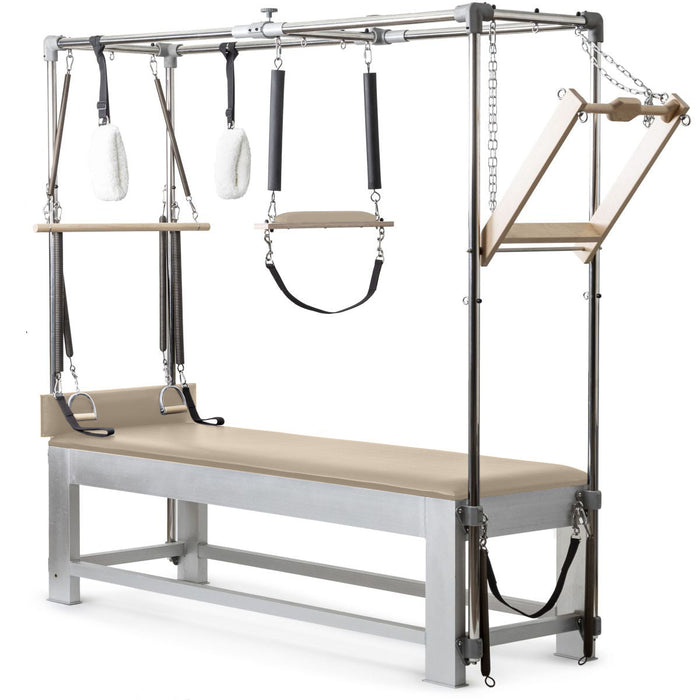 Elina Pilates Classic Aluminium Cadillac in Light Mocha upholstery