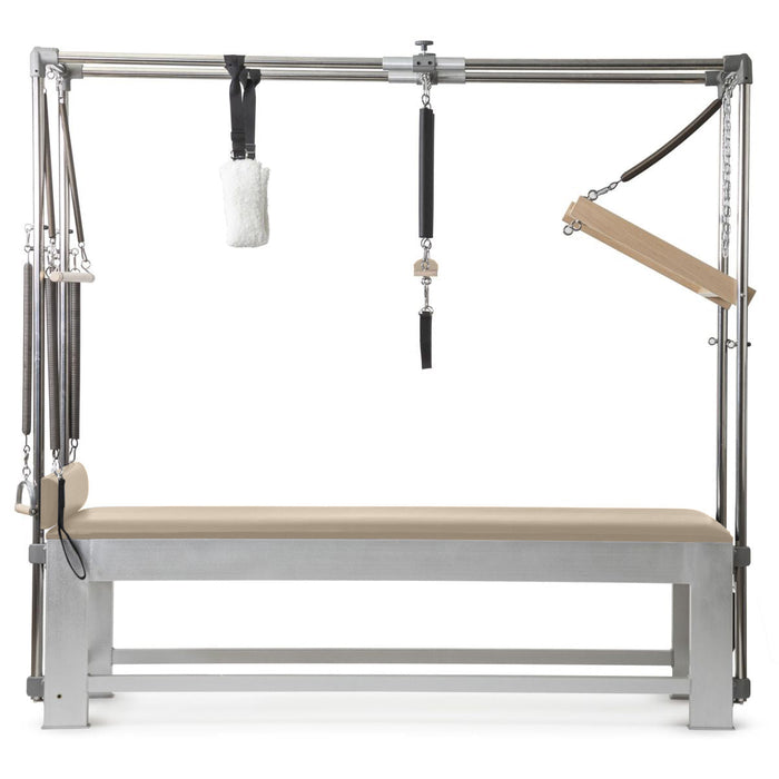 Elina Pilates Classic Aluminium Cadillac Light Mocha upholstery detail