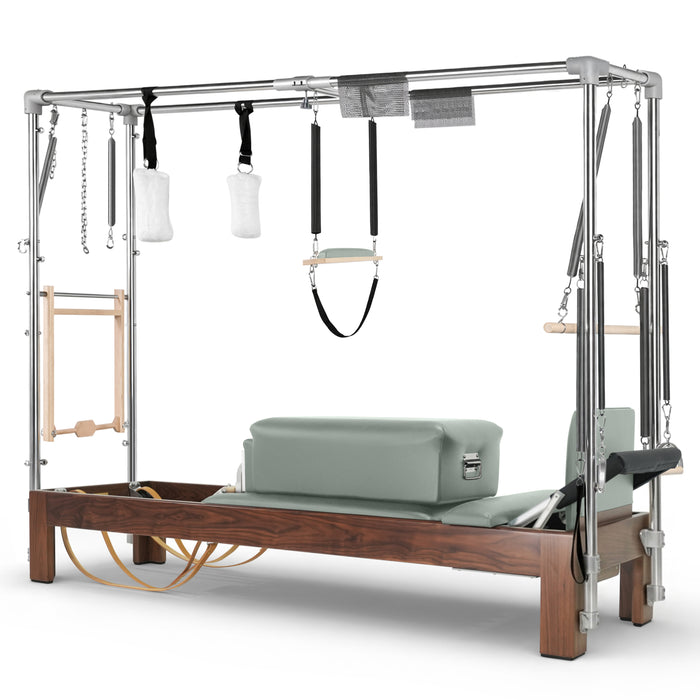 Elina Pilates Classic Cadillac Reformer, dark wood, Eucalyptus