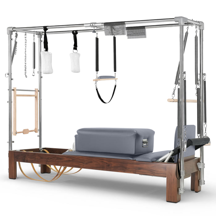 Elina Pilates Classic Cadillac Reformer, dark wood, Grey