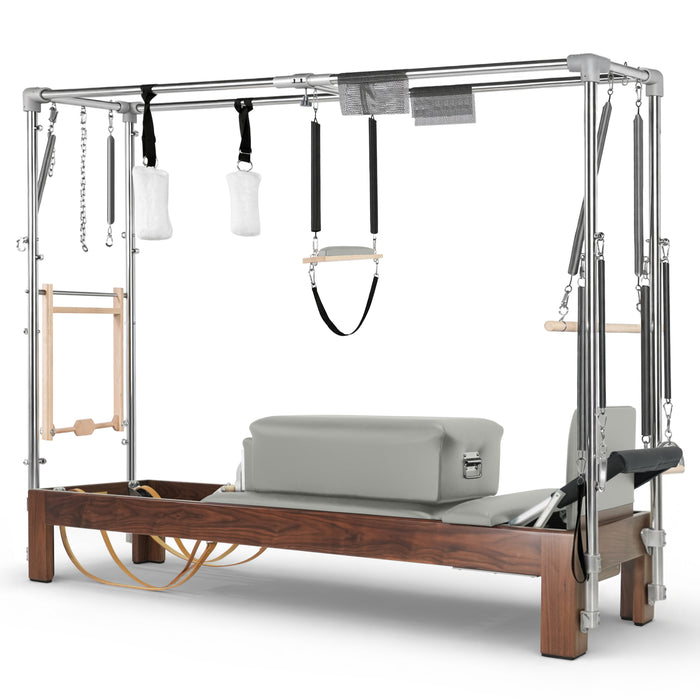 Elina Pilates Classic Cadillac Reformer, dark wood, Iceberg
