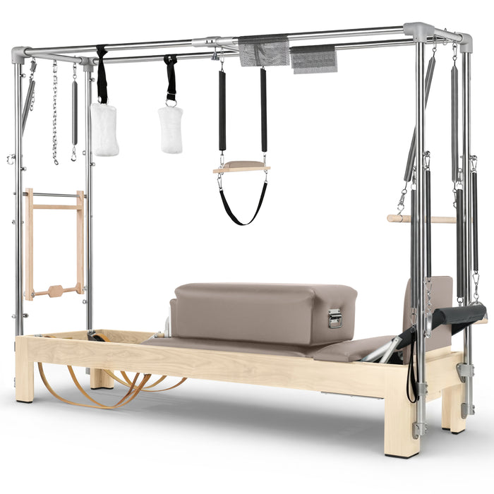 Elina Pilates Classic Cadillac Reformer, natural wood, Moka