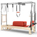 Elina Pilates Classic Cadillac Reformer, natural wood, Red