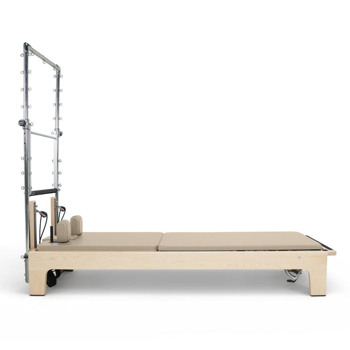 Elina Pilates The Club Reformer with Tower, Light Mocha upholstery