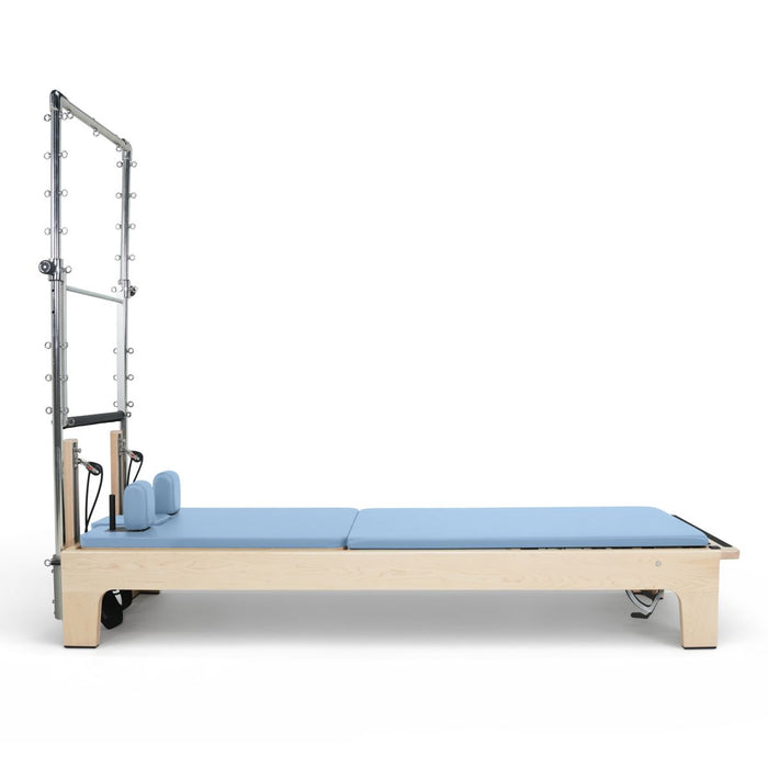 Elina Pilates The Club Reformer with Tower, Ocean Blue upholstery