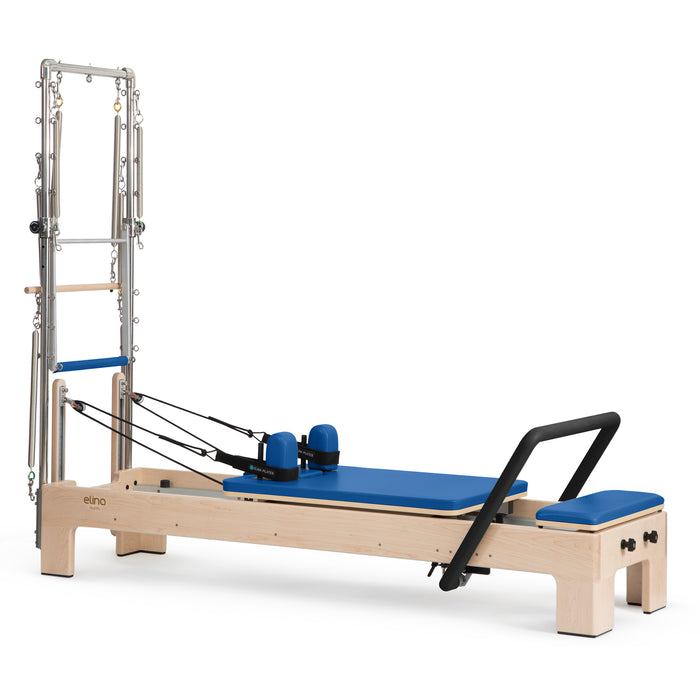 Elina Pilates Elite Advanced Reformer with Tower, Blue upholstery