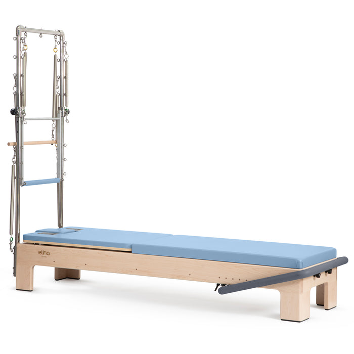 Elina Pilates Elite Advanced Reformer with Tower, Iceberg upholstery
