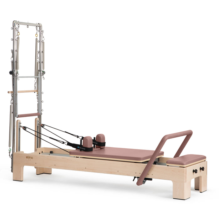 Elina Pilates Elite Advanced Reformer with Tower, Moka upholstery