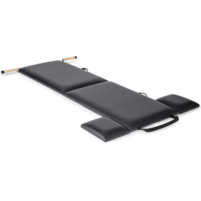 Elina Pilates Folding Mat with Handles – Black upholstery (official manufacturer image)
