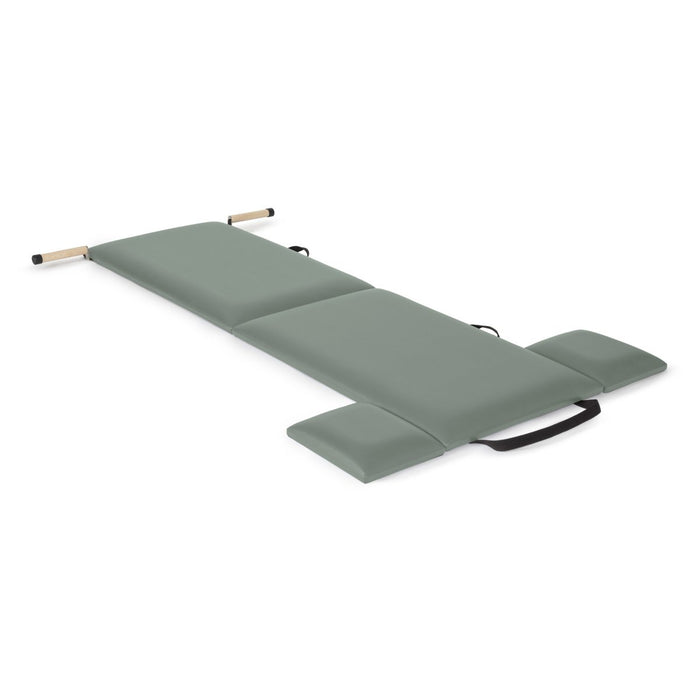 Elina Pilates Folding Mat with Handles – Eucalyptus upholstery (official manufacturer image)