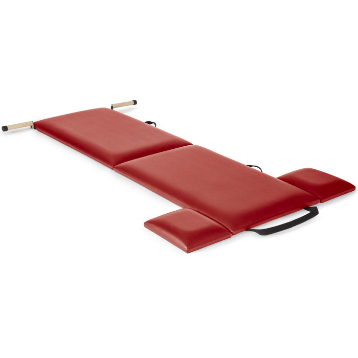 Elina Pilates Folding Mat with Handles – Red upholstery (official manufacturer image)