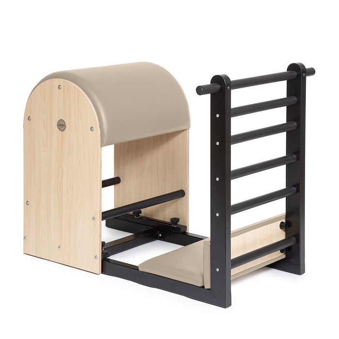 Elina Pilates Ladder Barrel with steel base in Light Mocha