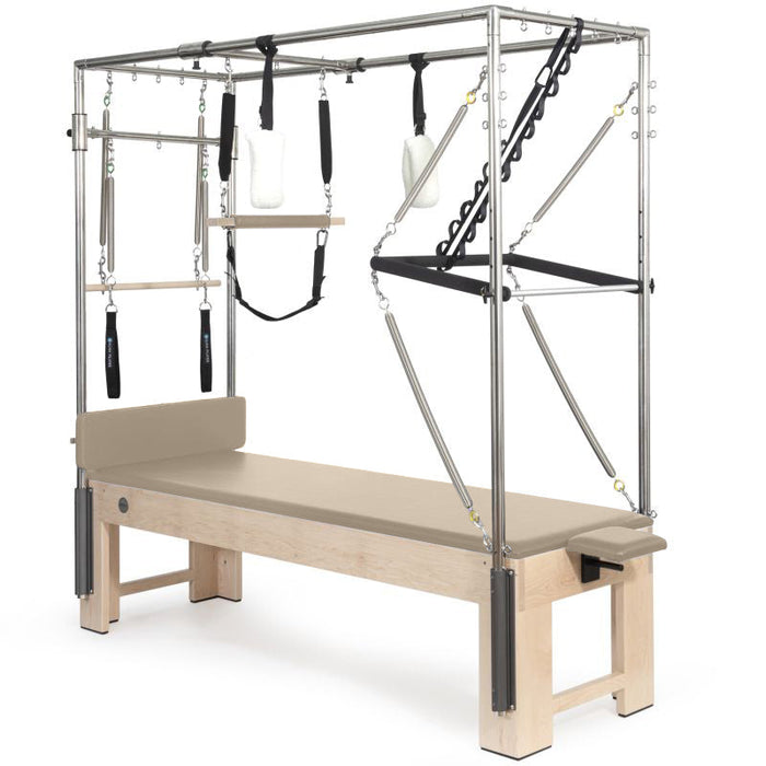 Elina Pilates Natural Wood Cadillac Reformer, Light Mocha