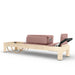 Elina Pilates Natural Wood Classic Reformer, Dusty Rose upholstery