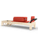 Elina Pilates Natural Wood Classic Reformer, Red upholstery