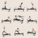 FLO Pilates Home Reformer exercise positions