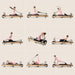 FLO Pilates Studio Reformer exercise positions