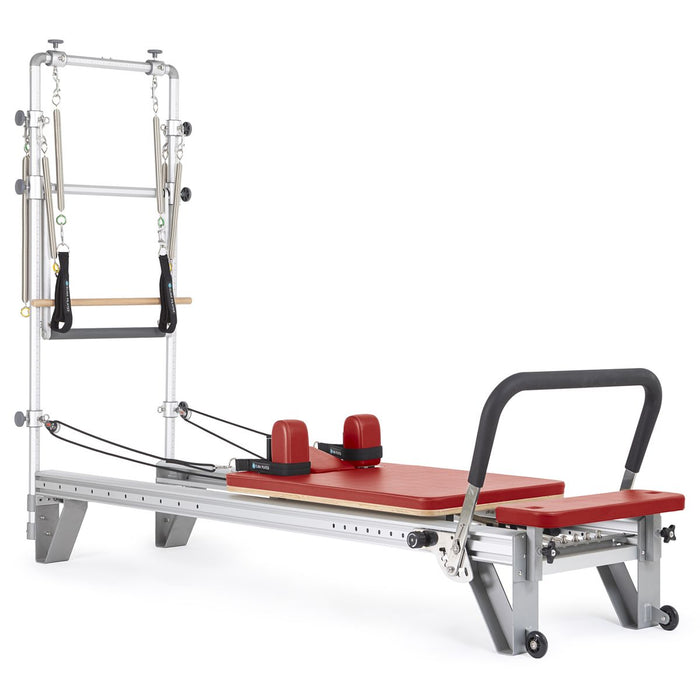 Elina Pilates Mentor Reformer with Tower in Red upholstery