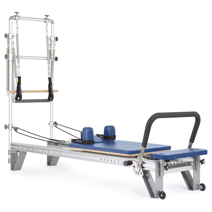 Elina Pilates Mentor Reformer with Tower in Blue upholstery