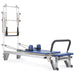 Elina Pilates Mentor Reformer with Tower in Blue upholstery
