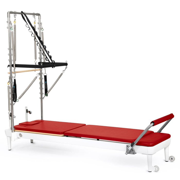 Elina Pilates Nubium™ Reformer with Tower Bundle in Red upholstery