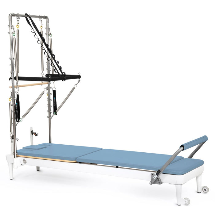 Elina Pilates Nubium™ Reformer with Tower Bundle in Ocean Blue upholstery