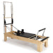 Elina Pilates Wooden Reformer Fisio with Tower in Black upholstery