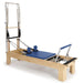Elina Pilates Wooden Reformer Fisio with Tower in Blue upholstery