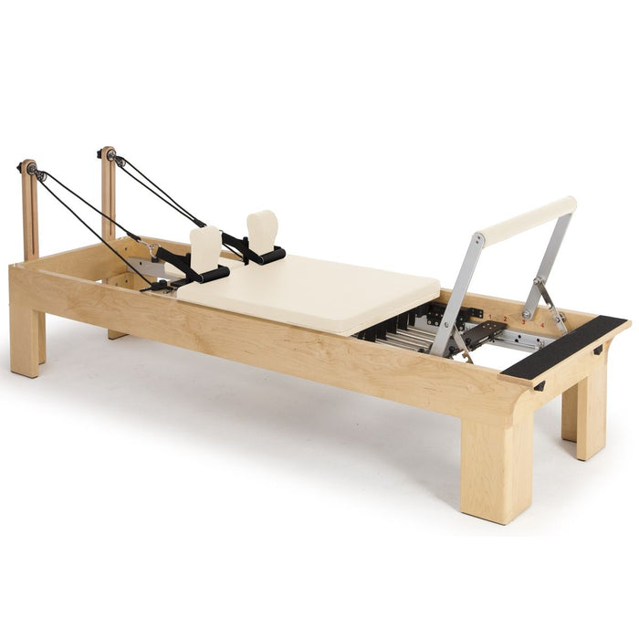 Elina Pilates Wooden Physio Reformer Bundle in Ivory upholstery