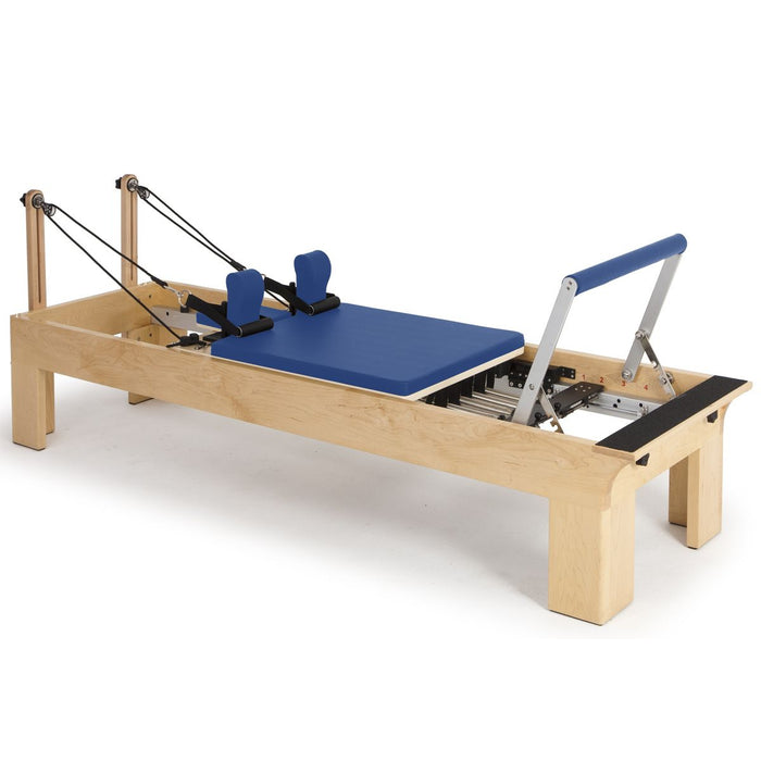 Elina Pilates Wooden Physio Reformer Bundle in Blue upholstery